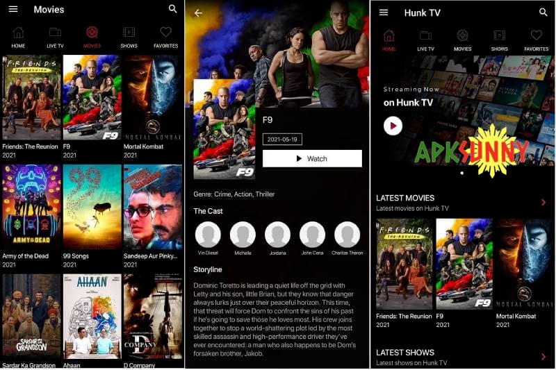 Hunk TV mod apk latest version