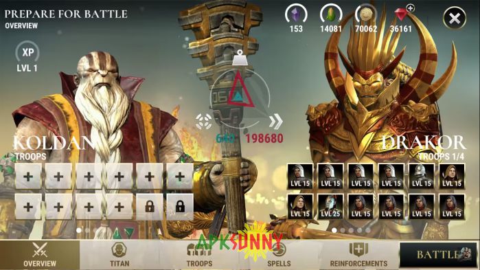 Dawn Of Titans mod apk 2022